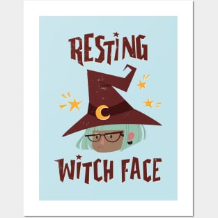 Resting Witch Face - Green Hair Witch Posters and Art